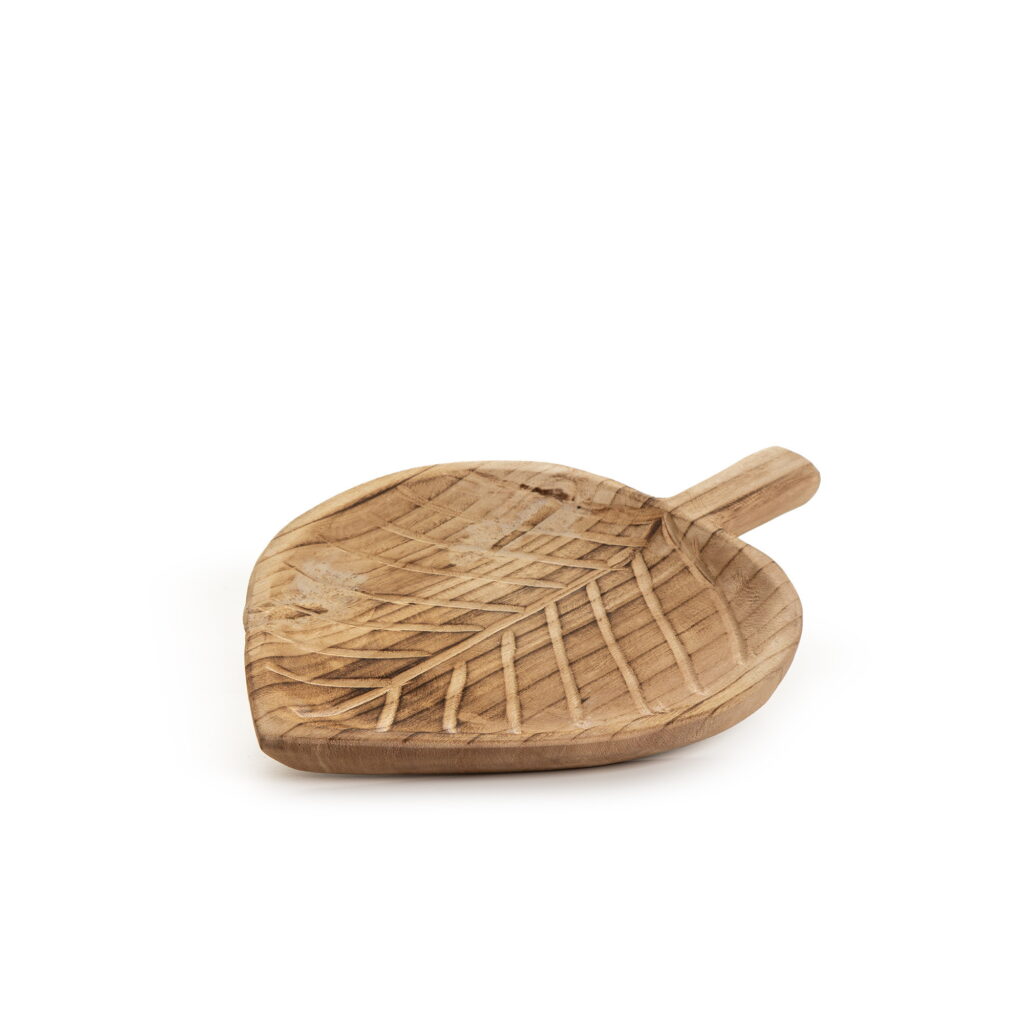 מגש עץ בצורת עלה 43*29*3 ס"מ של דקל בע"מ