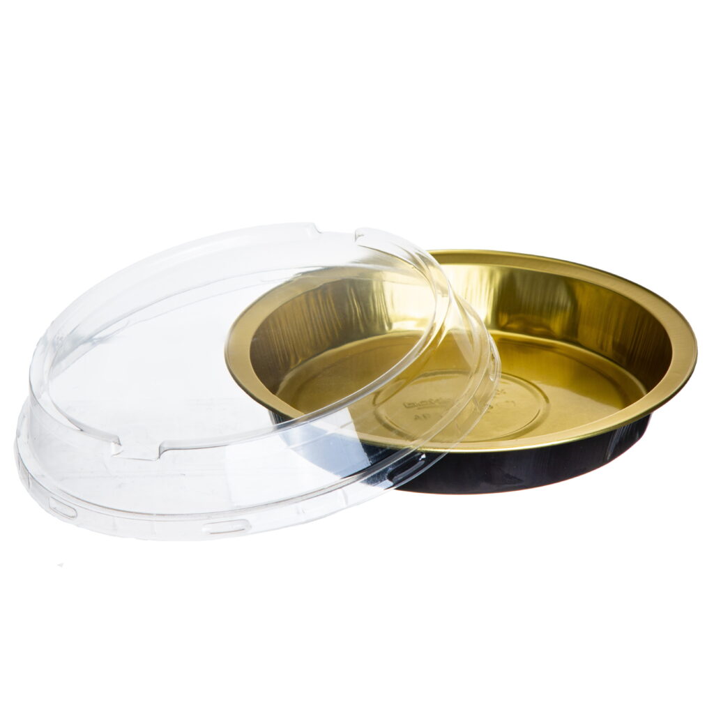 תבניות אלומיניום שחור/זהב+מכסה ק.19 ג.2.7 ס"מ-580 מ"ל של דקל בע"מ