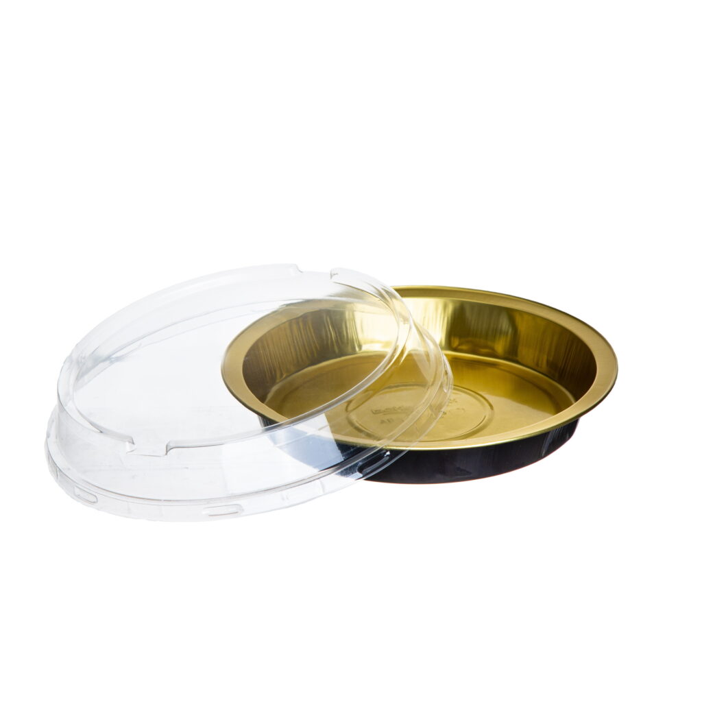 תבנית אלומ' שחור/זהב+מכסה ק.14 ג.2.1 ס"מ -275 מ"ל של דקל בע"מ