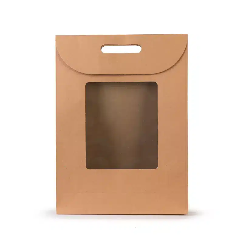 12 שקיות נייר קלאפה+ חלון