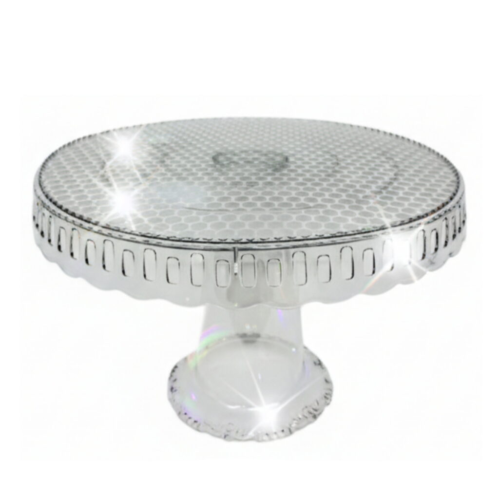 מעמד פלסטיק לעוגה ק.33 ג.18 ס"מ-שקוף של דקל בע"מ