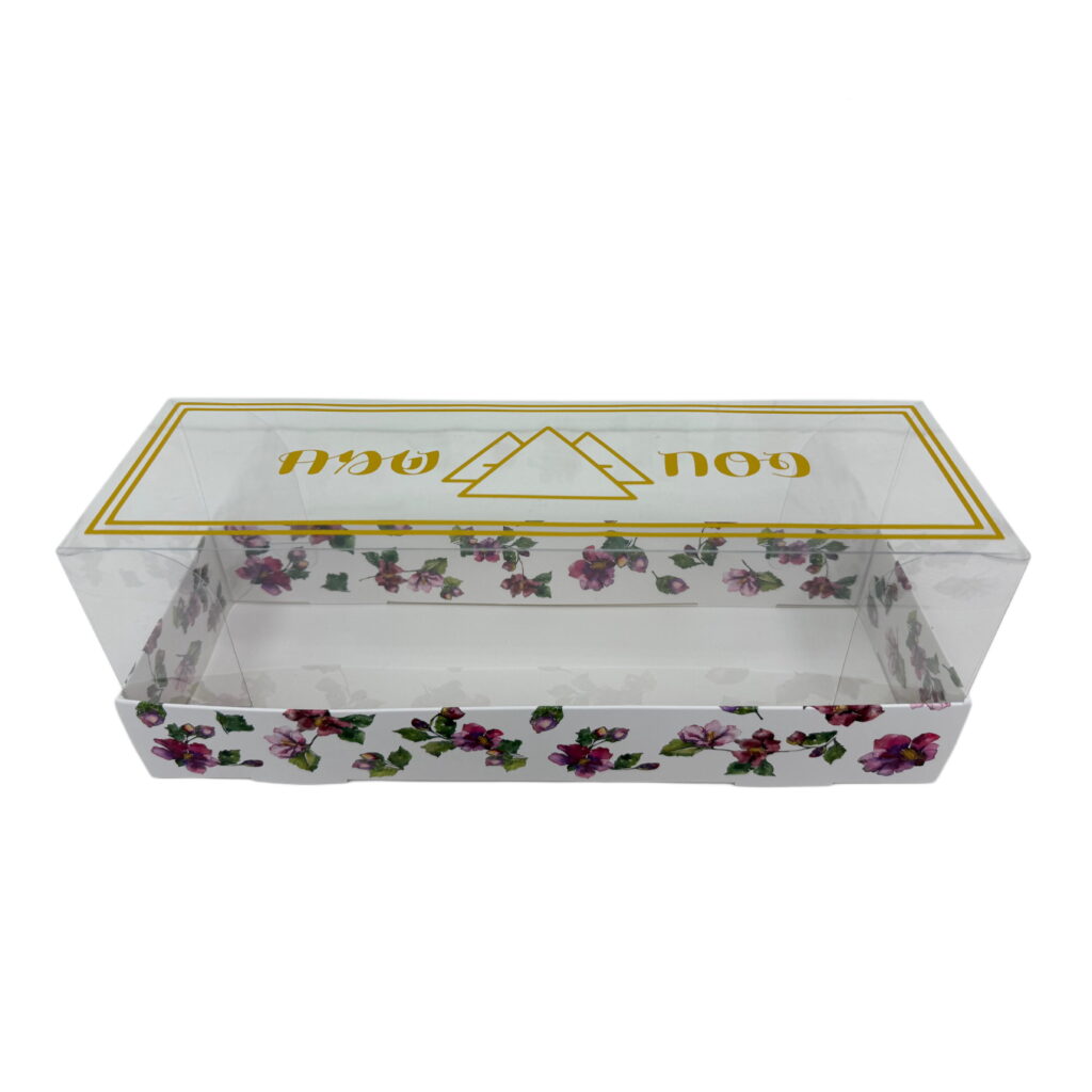 קפ' קרטון לבן מכסה פי וי סי 32/10/12 ס"מ-פסח פרמידות פרחוני זהב מיטאלי של דקל בע"מ