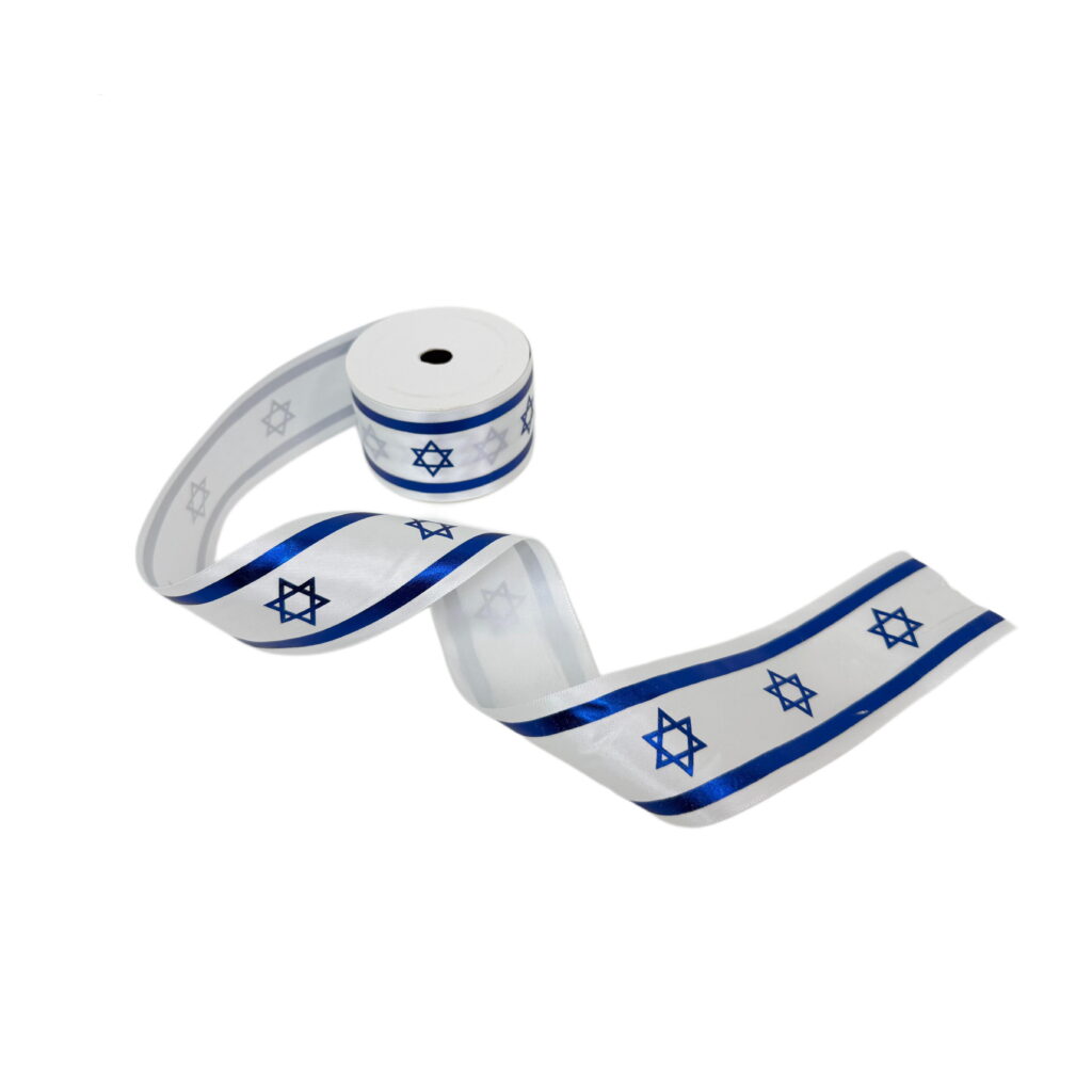 סרט סאטן 5 ס"מ/10 יארד-דגל ישראל -מיטאלי של דקל בע"מ